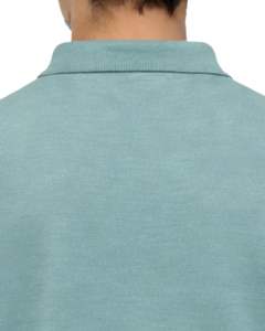 Sudadera Polo Personalizada para Hombre, Color Verde Mar, Manga Larga, Mezcla de Algodón Suave, Estilo Casual, Cuello Clásico, Ropa de Invierno, Fabricante - Product Image 6