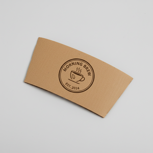 Manchon en papier kraft personnalisé avec logo, fabriqué au Vietnam, pour gobelets à café jetables et boissons chaudes – Écologique, compatible micro-ondes, sur mesure - Product Image 3