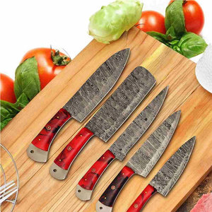 Ensemble de couteaux de cuisine en acier Damas de haute qualité, collection professionnelle pour chefs, pour la préparation des aliments, cuisines domestiques, restaurants - Product Image 1