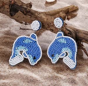 Nouveautés Boucles d'oreilles clous classiques unisexe en perles de verre faites à la main, couleur piment rouge, avec lettres et perles de rocaille, pour enseignant(e)s et mariages - Product Image 6