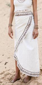 Jupe courte en coton style bohème à prix de gros pour la plage, l'été et les vacances – Jupe trapèze - Product Image 2