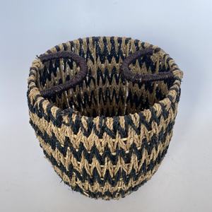 Panier de rangement en jonc de mer avec poignées en osier fait à la main pour la décoration de la cuisine et de la salle de bain directement du Vietnam Vente en gros au meilleur prix - Product Image 2