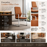 Chaise d'invité contemporaine pour conférence, base cantilever, siège visiteur avec accoudoirs fixes, fournisseur de mobilier de bureau