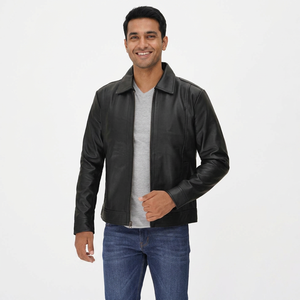 Fashionable Stylish <b>Leather</b> <b>Jacket</b> Good Quality Most Selling Lowest Price New Design 100% Pure <b>Leather</b> <b>jacket</b> for men - Product Image 1