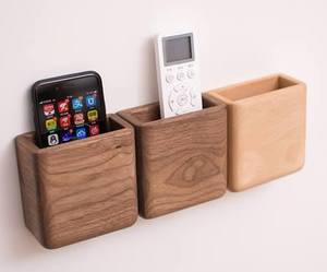 Natural Wooden 5-Layer Modern Handmade Remote <b>Control</b> Holder <b>Stand</b> for TV AC and Home Office Accessories - Product Image 3
