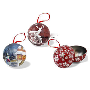 Décorations murales de Noël modernes en métal doré, style traditionnel, boules à sublimation vierges, lot de 6 - Product Image 6