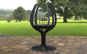 <b>Large</b> outdoor steel metal <b>fire</b> <b>pit</b> for patio heating built for durability and consistent <b>fire</b> output - Product Image 4