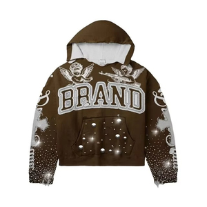 Sweat à capuche streetwear Y2K personnalisé, coupe oversize, en molleton de coton épais, délavage vintage, imprimé graphique, fabricant OEM Pakistan - Product Image 4
