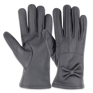 Gants longs en cuir d'agneau véritable pour femme – Hiver, décontractés, voyage, sport, unis, respirants, compatibles écran tactile, extérieur - Product Image 1