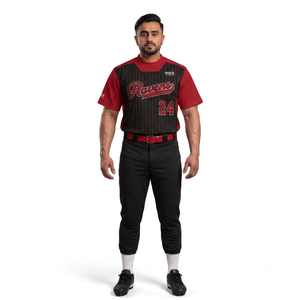 Camiseta de Béisbol Sublimada Personalizada con Rayas, 100% Poliéster, Absorbe la Humedad, Uniformes para Equipos Juveniles y Masculinos, Tallas XS a 6XL, Nombre y Número del Equipo - Product Image 1
