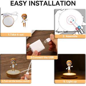 Lámpara LED 3D con Forma de Tigre, Luz Nocturna, Cable USB Tipo A, Control de un Botón, 2700K, Blanco Cálido Suave, Tamaño Pequeño, para Decoración de Dormitorio, Regalo - Product Image 2
