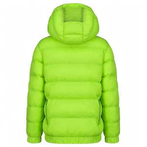 Blousons matelassés tendance pour moto, à capuche, fermeture éclair, manches classiques, unisexe, vert fluo, motif floral, écologiques, en promotion - Product Image 4