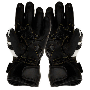 Wholesale Price Leather Racing Gloves Full <b>Finger</b> Breathable Adjustable Wrist <b>Strap</b> Unisex Riding Protective Gear - Product Image 3