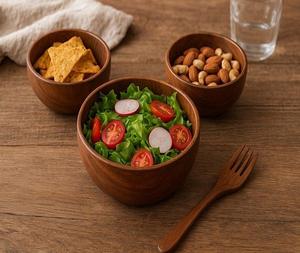 Meilleur prix de gros pour les bols en bois, bols à salade en bois personnalisés en vrac, bols en bois de bonne qualité - Product Image 3