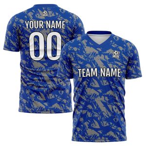 Nouveau maillot de football léger pour l'entraînement, tissu polyester personnalisé, manches courtes, col rond, maillot de foot pour homme - Product Image 2