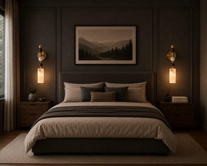 Lámpara de Pared Moderna de Alabastro, Aplique de Latón con Detalles de Madera, Iluminación de Pared de Estilo Mid-Century, Luz de Dormitorio de Piedra Natural - Product Image 2