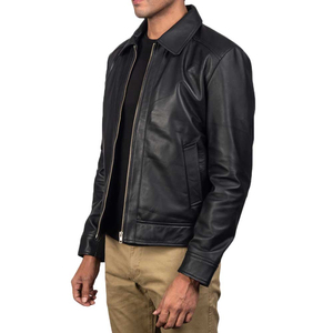 Men's <b>Leather</b> <b>Jackets</b> in Solid Colors Genuine <b>Leather</b> Made Full Sleeves Stylish Outdoor <b>Winter</b> <b>Leather</b> <b>Jackets</b> for Men - Product Image 2