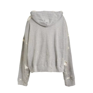 เสื้อฮู้ดดี้ผ้าฝ้ายเฟรนช์เทอร์รี่หนา 450 กรัม ทรงหลวม สไตล์วินเทจ ล้างสีแบบแอซิดวอช ทำสีซีดแบบดิสเทรส สำหรับผู้ชาย - Product Image 2