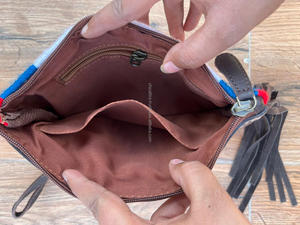 Nouvel arrivage de couverture de selle en cuir usiné à la main de style occidental pochette à glands sacoche usinée à la main pour femmes portefeuilles vente à chaud - Product Image 6