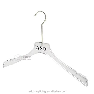 43 cm 3T Custom Logo Clear Crystal Acrylic Gold <b>Hook</b> Space-Saving Modern Wardrobe Hanger for Pant Suit Jacket Coat Clothes - Product Image 6