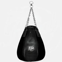Sacs de frappe lourds autoportants Royal Boxing MZE-2001 avec logo personnalisé en cuir/PU/PVC noir, remplis de sable, pour boxe de haute performance
