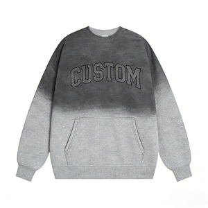 เสื้อสเวตเชิ้ตคอกลมโอเวอร์ไซส์พิมพ์ลายตามสั่งสำหรับผู้ชาย สวมใส่สบายๆ ในฤดูใบไม้ร่วง ผลิตจากผ้าฝ้าย 100% แบบเฟรนช์เทอร์รี่ถัก ลดราคา - Product Image 4