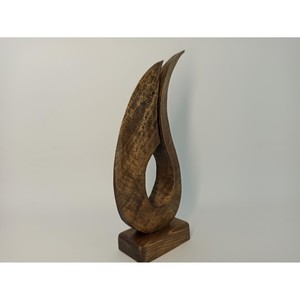 Handmade Wooden Abstract Sculpture Modern Art Decor Tabletop <b>Ornament</b> Living Room Decoration Irregular Shape Wood Craft KHOOSI - Product Image 1