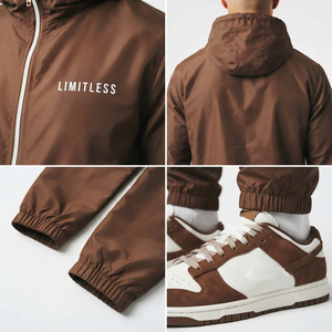 Wholesale Hooded <b>Windbreaker</b> Jacket 100% Nylon Waterproof Jogger Pant Men's Rain Wear Water Proof Hooded Jacket Jogger Set - Product Image 6