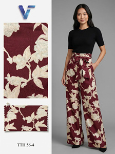 Tissu satiné floral latin 150/160 cm, léger et transparent, 100 % polyester respirant 60 GSM, pour vêtements de mariage femme, modèle 8027 - Product Image 1