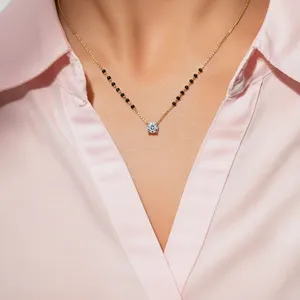 Pendentif solitaire en diamant de laboratoire CVD de taille ronde, clarté VVS-VS, couleur D-E, certifié IGI, à vendre. - Product Image 2