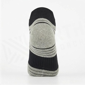 NORTH APPROACH Ankle Socks Breathable Running Socks for Adults Summer Sport Wear Thin Knitted Design Gray Black Color - Product Image 2