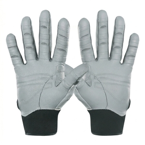 Gants de golf unisexes en cuir PU, blanc et gris, antidérapants, avec fermeture auto-agrippante, pour droitier - Product Image 3
