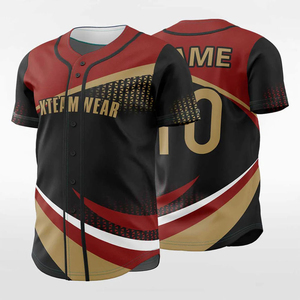 Maillot de baseball respirant sur mesure en polyester, en stock, service OEM/ODM disponible, personnalisable - Product Image 2