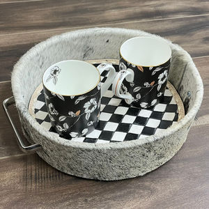 ถาดโชว์ของหนังสำหรับใช้ในสำนักงานถาดลายตารางหมากรุกสีดำและสีขาว - Product Image 5