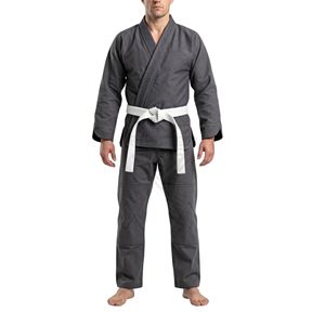 Conjunto de Uniforme de Karate Azul Marino para Artes Marciales, con Ribete Delgado en Contraste, Transpirable, Mezcla de Algodón, para Entrenamiento y Práctica en el Dojo - Product Image 4