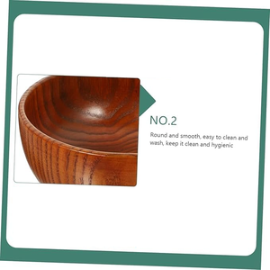 Tazón de Madera Ligero y Duradero para Cocina, Servidor de Ensaladas para Hoteles y Restaurantes, Tazón de Madera para Servir Frutas y Sopas - Product Image 3