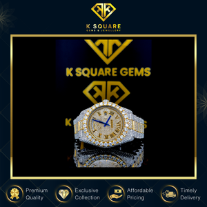 Reloj de Lujo de Acero Inoxidable con Diamantes Moissanite, Cuarzo Automático Analógico, Resistente al Agua, de Buena Calidad y a Bajo Precio de Mercado - Product Image 3