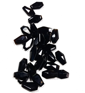 Pierre précieuse cabochon en onyx noir naturel, forme cercueil, taille personnalisée, pierre lâche pour la fabrication de bijoux, vente en gros en vrac - Product Image 4