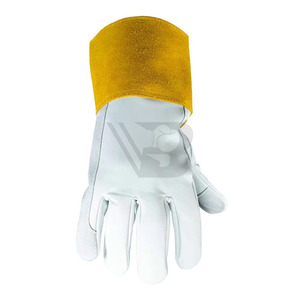 Custom Design Printed Best Heavy Duty Skin Leather Safety Work <b>Gloves</b> Wholesale Full Finger Top Quality Men Safety <b>Gloves</b> - Product Image 3
