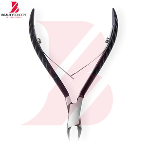 Anti-Slip Color Black Best Grip Cuticle Nipper Professional Stainless Steel Nail Trimmer Sharp Blade Manicure <b>Tool</b> - Product Image 3