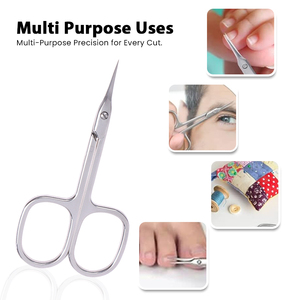 Ciseaux à cuticules professionnels à pointe fine et lames courbées, ciseaux de précision pour extensions d'ongles, outils de beauté, marque privée - Product Image 4