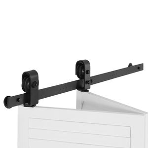 Kit Binario per Porta Scorrevole a Soffietto (Barn Door) da 40 Pollici, Montaggio Superiore, Resistente, Facile Installazione, Scorrimento Fluido e Silenzioso, Qualità Premium - Product Image 5
