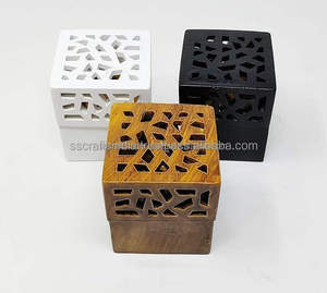 Brûleur de Bakhoor en bois fait à la main de qualité supérieure avec couvercle pour parfum de maison de méditation d'encens arabe de qualité supérieure fabriqué en Inde - Product Image 4