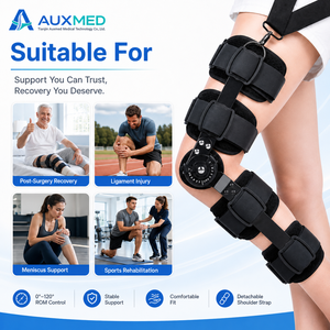 Soporte Universal para Rodilla con Correa para Hombro, Control <span class=keywords><strong>de</strong></span> Rango <span class=keywords><strong>de</strong></span> Movimiento <span class=keywords><strong>de</strong></span> 0 a 120 Grados para Rehabilitación y Entrenamiento - Product Image 3