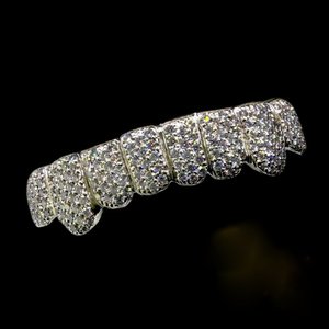 Grillz Dentales de Diamantes, Corte Brillante Redondo, Microincrustaciones, Estilo Hiphop, Unisex, Uso Diario, Grillz Finos - Product Image 4