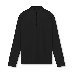 Opciones de corte ajustado para diferentes tipos de cuerpo, cintura con puños acanalados, ajuste cómodo, media cremallera, poliéster, cremallera de un cuarto, mezcla de algodón para ocio. - Product Image 3