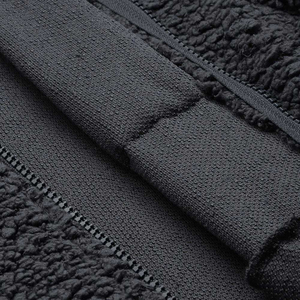Embossed Printed Solid Color Article Men <b>Sherpa</b> Jacket Unique Look Pullover Regular Fit Best Fleece Hoodie - Product Image 6