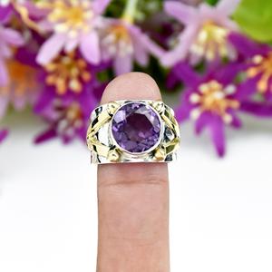 Natural Amethyst Ring 925 Sterling Silver Purple Gemstone Handmade February Birthstone Jewelry Statement Fine Ring <b>Gift</b> <b>for</b> <b>Her</b> - Product Image 2