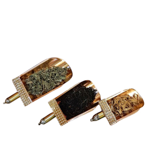Ensemble de couverts en argent plaqué, de qualité alimentaire, très demandé, avec manche en laiton doré, en acier inoxydable, pour la table - Product Image 5