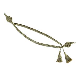 Aiguillette de poliéster ajustable y personalizable, ecológica, con diseño clásico, borlas de cordón de alambre táctico dorado. - Product Image 1